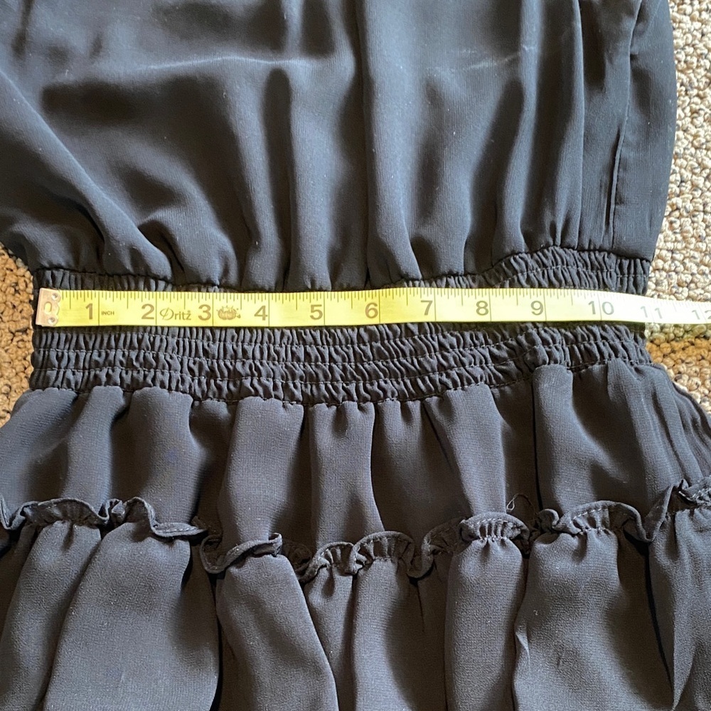 STATE Black Ruffled Mini Dress - Picture 7 of 8